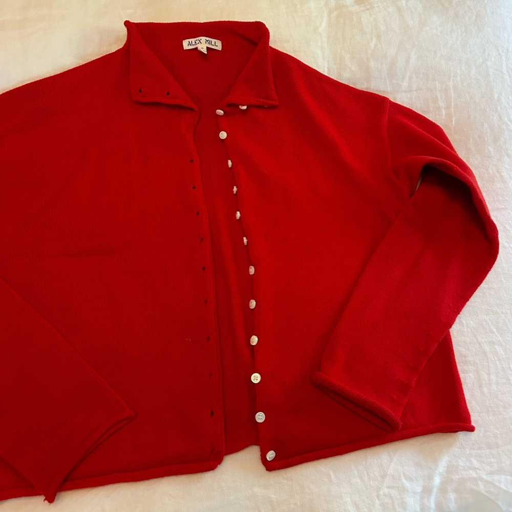 Taylor Rollneck Cardigan in Cotton Cashmere